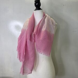 Caroll wool Tye dye raw edge Made in Nepal Scarf